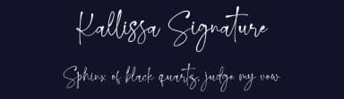 Kallissa Signature by Faqih Fawaji — Script Handwritten Font — thumbnail 2