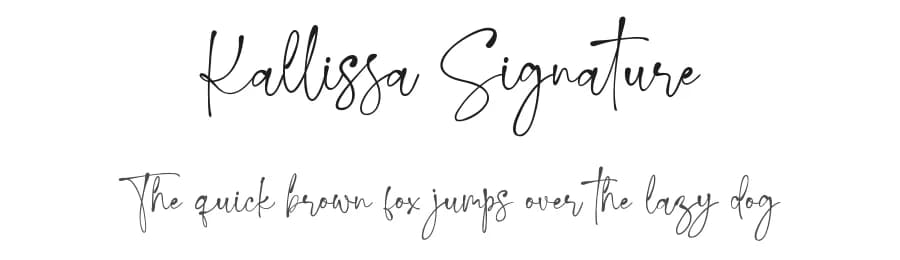 Kallissa Signature by Faqih Fawaji — Script Handwritten Font