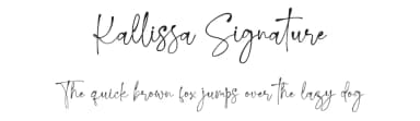 Kallissa Signature by Faqih Fawaji — Script Handwritten Font — thumbnail 1