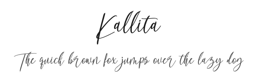 Kallita by mightype — Script Handwritten Font