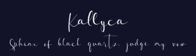 Kallyca by Tiny Hand Letter — Script Handwritten Font — thumbnail 2