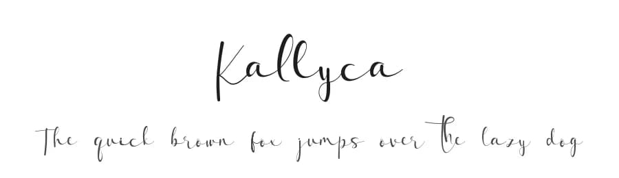 Kallyca by Tiny Hand Letter — Script Handwritten Font
