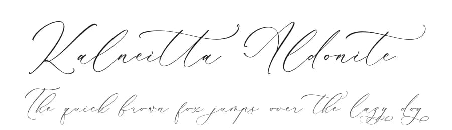 Kalneitta Aldonite by Storytype Studio — Script Handwritten Font