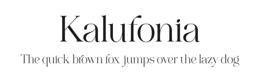 Kalufonia by BrandSemut — Serif Font