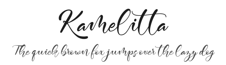 Kamelitta by Almarkhatype — Script Handwritten Font