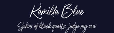 Kamilla Blue by Damarletter — Script Handwritten Font — thumbnail 2