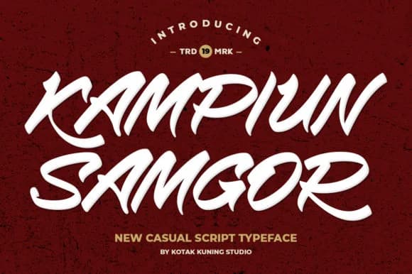 Kampiun Samgor Font by Kotak Kuning Studio — Script Handwritten Font