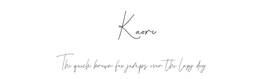 Kaori by ReivNick — Script Handwritten Font
