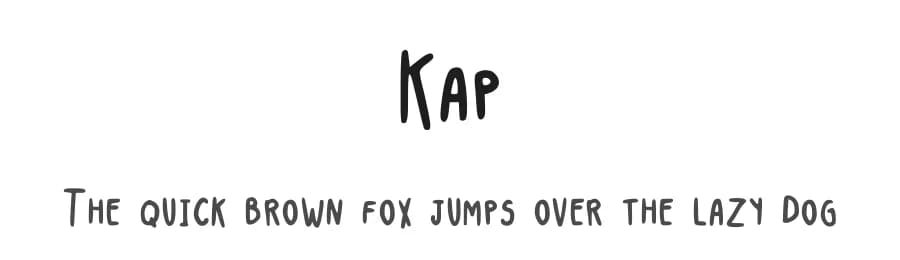 Kap by Carolina Valtuille — Script Handwritten Font