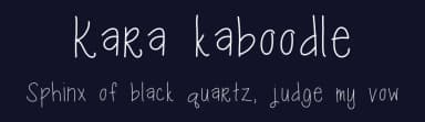 Kara kaboodle by Sabrina Schleiger — Script Handwritten Font — thumbnail 2