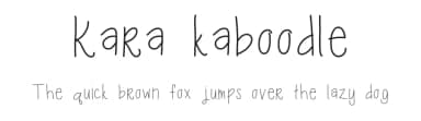 Kara kaboodle by Sabrina Schleiger — Script Handwritten Font — thumbnail 1
