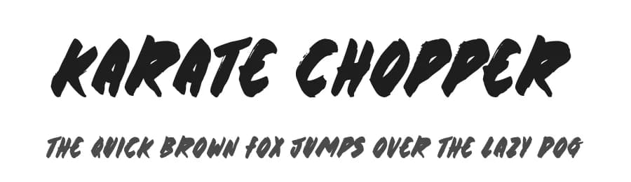 Karate Chopper by JSH creates — Script Handwritten Font