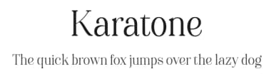 Karatone by Letterhend Studio — Serif Font — thumbnail 1
