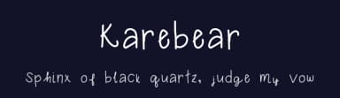 Karebear by Sabrina Schleiger — Script Handwritten Font — thumbnail 2
