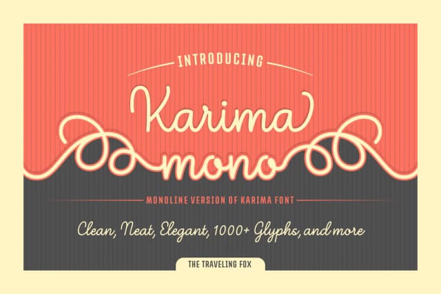 Karima Mono Font by The Traveling Fox — Script Handwritten Font