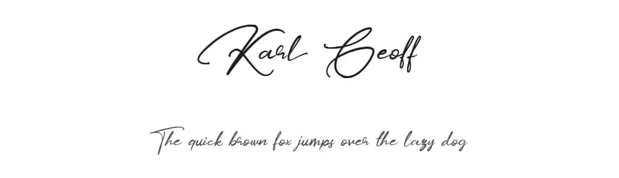 Karl Geoff by Masanis Studio — Script Handwritten Font