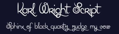 Karl Wright Script by dcoxy - Greg Medina — Script Handwritten Font — thumbnail 2