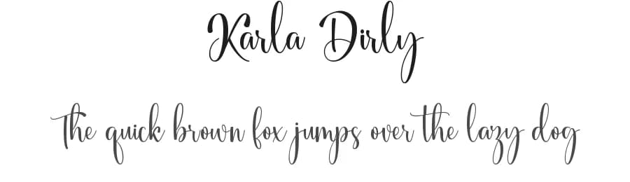 Karla Dirly by Danar Nugroho — Script Handwritten Font