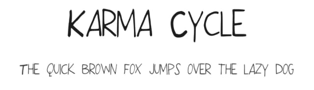 Karma Cycle by Kelsey Ann G — Script Handwritten Font