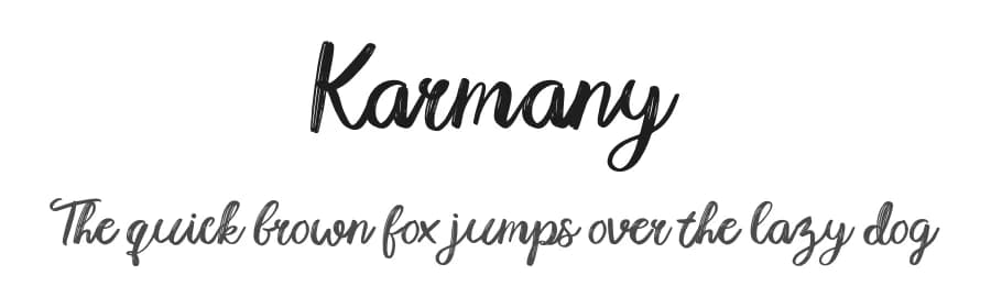 Karmany by Scratch Design — Script Handwritten Font