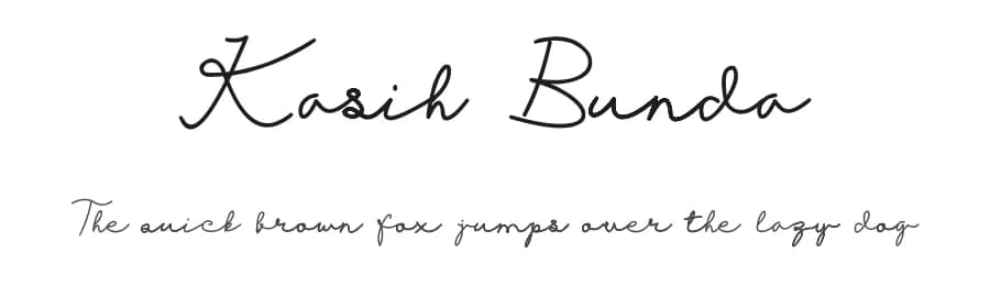 Kasih Bunda by Pidco Art — Script Handwritten Font