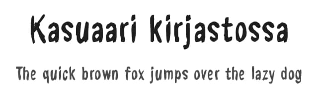 Kasuaari kirjastossa by Juha Korhonen — Script Handwritten Font