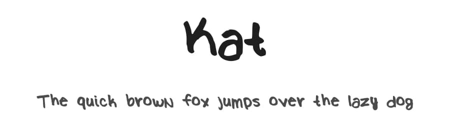 Kat by Katherine Monette — Script Handwritten Font