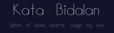 Kata Bidalan by Cenz Qobbal — Sans Serif Font — thumbnail 2