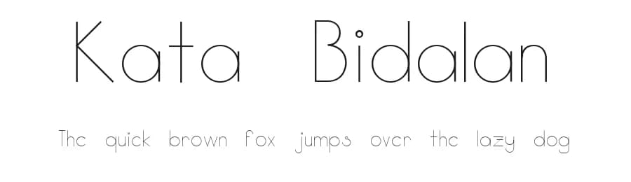 Kata Bidalan by Cenz Qobbal — Sans Serif Font