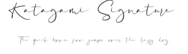 Katagami Signature by Saiful Bahri — Script Handwritten Font — thumbnail 1