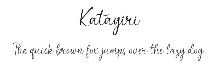 Katagiri by Lemonthe — Script Handwritten Font