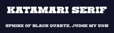 Katamari Serif by Goma Shin — Serif Font — thumbnail 2