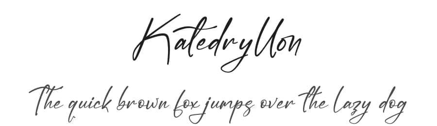 Katedryllon by Letterena Studios — Script Handwritten Font