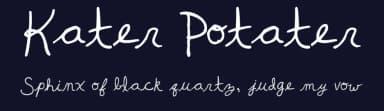 Kater Potater by Kate Elizabeth — Script Handwritten Font — thumbnail 2