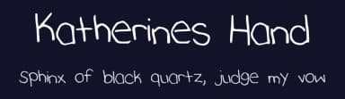 Katherines Hand by Katherine Hostetler — Script Handwritten Font — thumbnail 2