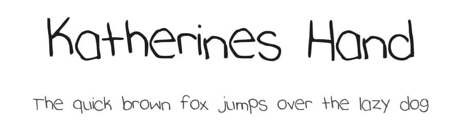 Katherines Hand by Katherine Hostetler — Script Handwritten Font