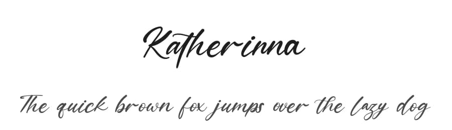 Katherinna by Kong Font — Script Handwritten Font
