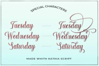Kathia Script Font by STRAIGHT.CO — Script Handwritten Font — thumbnail 5