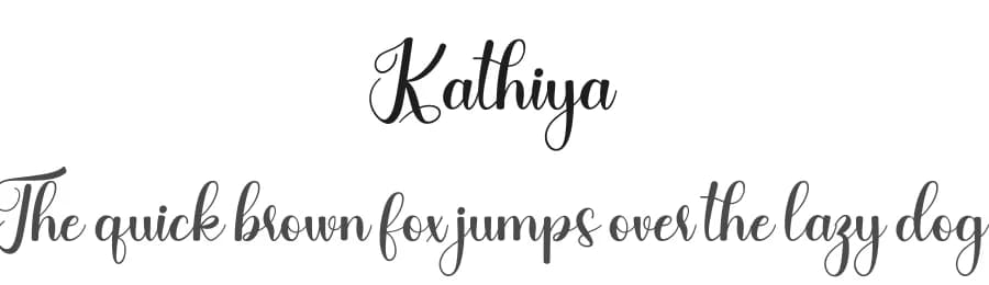 Kathiya by Yumna Family — Script Handwritten Font