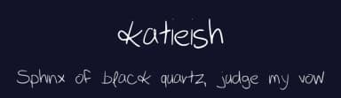 katieish by K8e — Script Handwritten Font — thumbnail 2