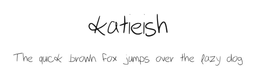 katieish by K8e — Script Handwritten Font