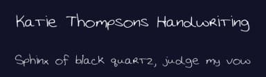 Katie Thompsons Handwriting by Alina Morgan — Script Handwritten Font — thumbnail 2