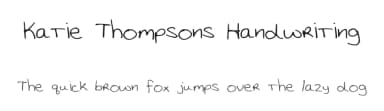 Katie Thompsons Handwriting by Alina Morgan — Script Handwritten Font — thumbnail 1
