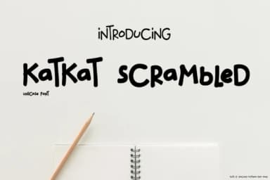 Katkat Scrambled Font by dondon_nillo — Script Handwritten Font — thumbnail 1