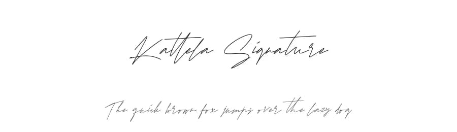 Kattela Signature by selawetype — Script Handwritten Font