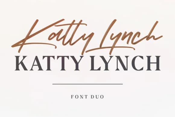 Katty Lynch Duo Font by Maulana Creative — Script Handwritten Font