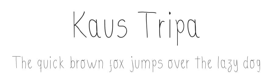 Kaus Tripa by Marcelo Rodrigues — Script Handwritten Font