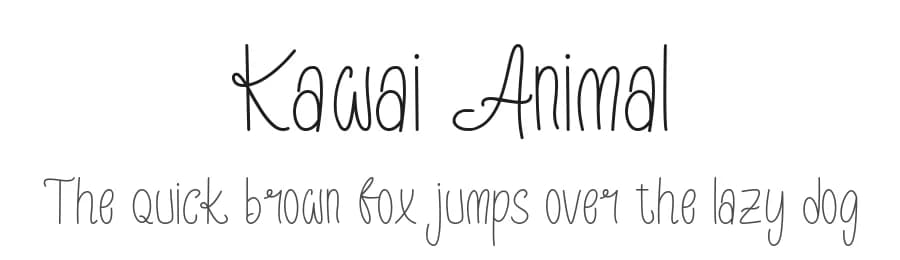 Kawai Animal by nomlimofont — Script Handwritten Font — preview 1