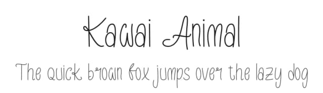 Kawai Animal by nomlimofont — Script Handwritten Font