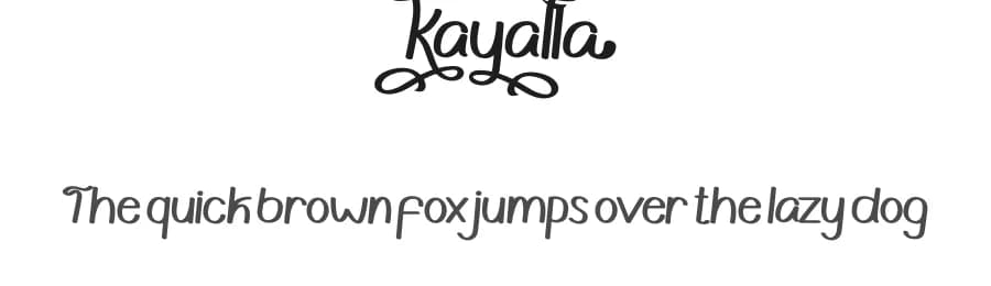Kayalla by K_IN Studio — Script Handwritten Font